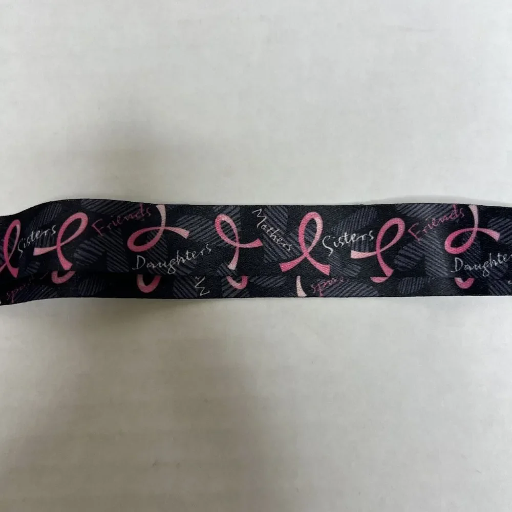 Breast Cancer Awareness Lanyard Pink Ribbon Detachable Sisters Friends‎ Daughter